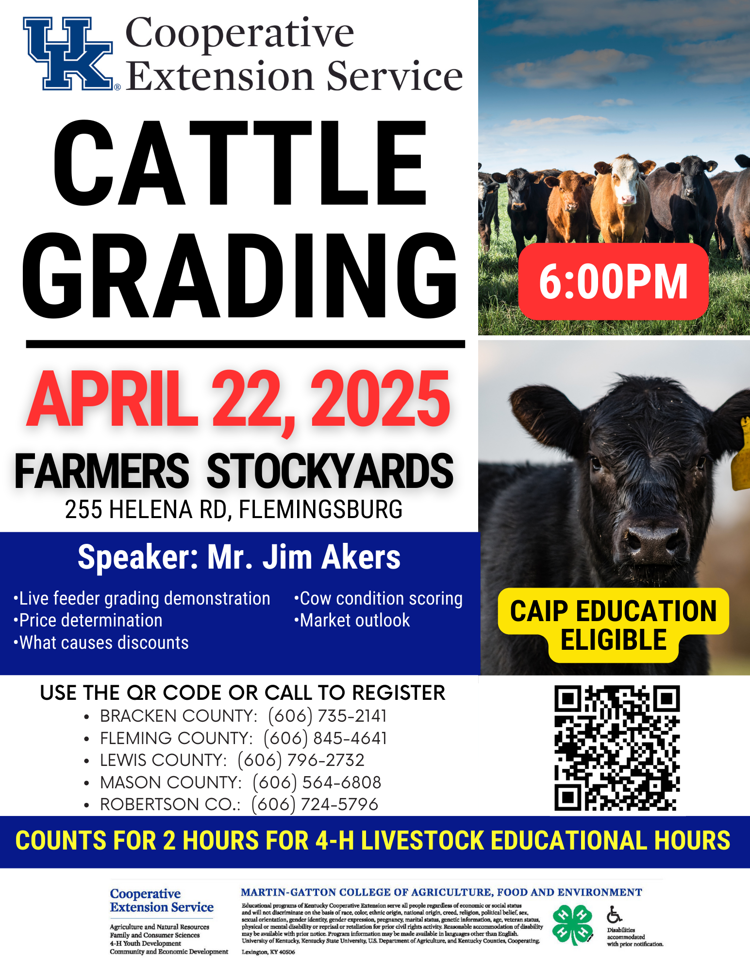 Cattle Grading flyer 2025 photo